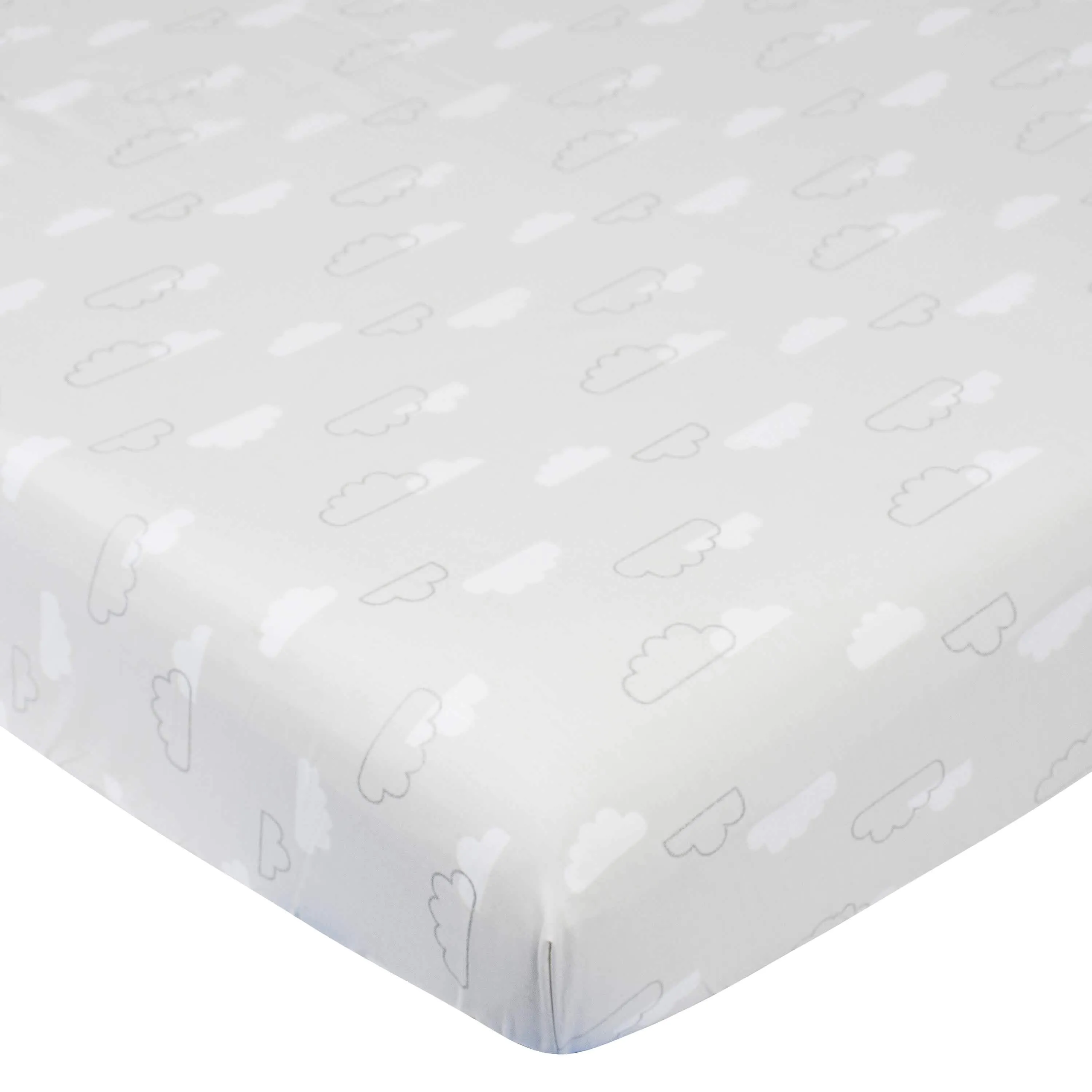 3-Piece Baby Neutral Sparkle Fitted Crib Sheets & Crib Skirt Set