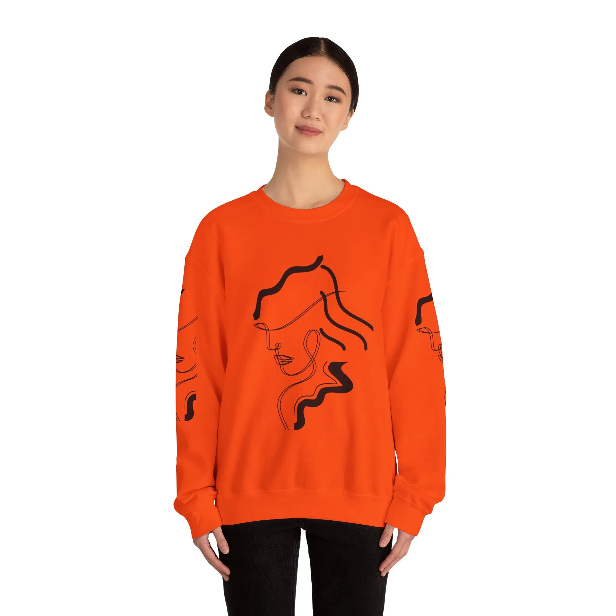 Abstract Line Art Sweatshirt - Minimal and Elegant Design