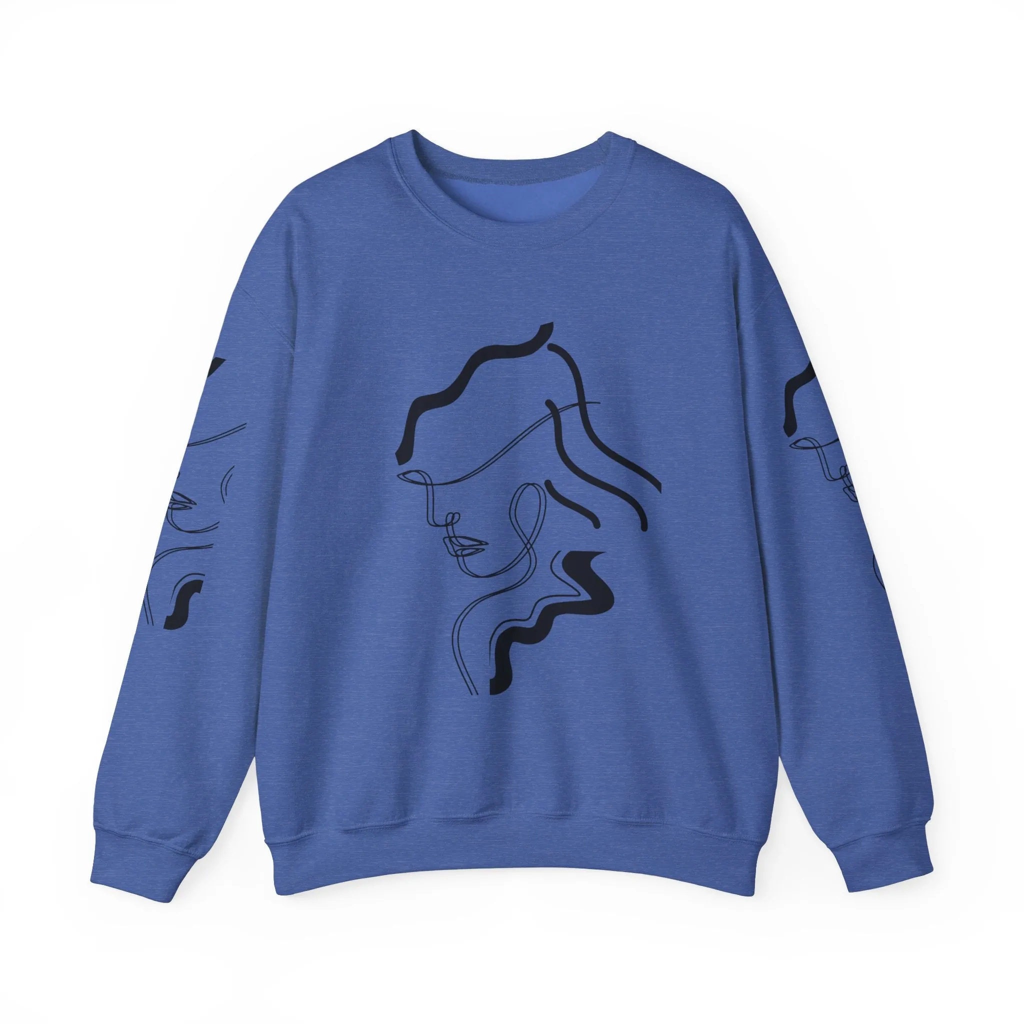 Abstract Line Art Sweatshirt - Minimal and Elegant Design