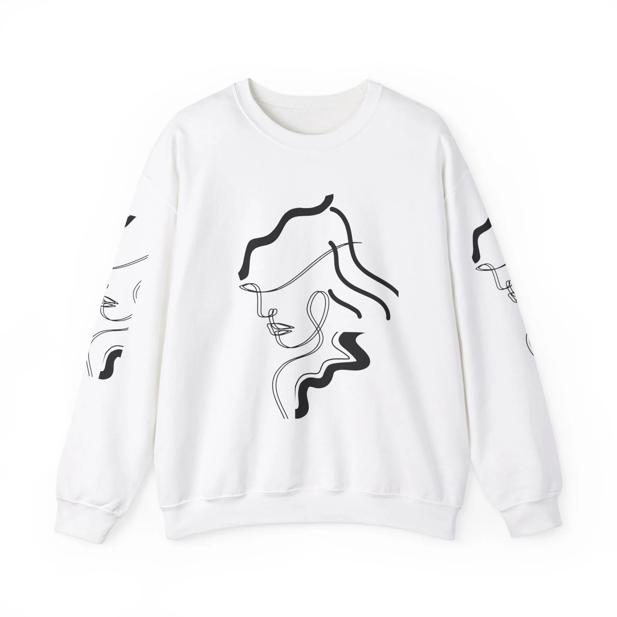 Abstract Line Art Sweatshirt - Minimal and Elegant Design