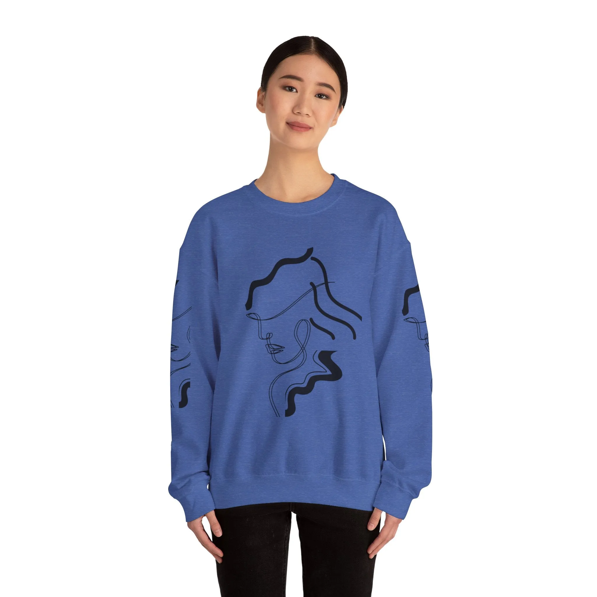 Abstract Line Art Sweatshirt - Minimal and Elegant Design