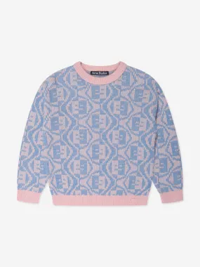 Acne Studios Kids Wool Face Jumper in Multicolour