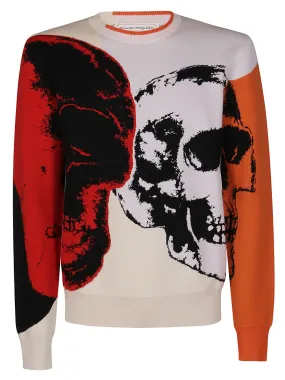 Alexander McQueen Skull Intarsia Crewneck Jumper