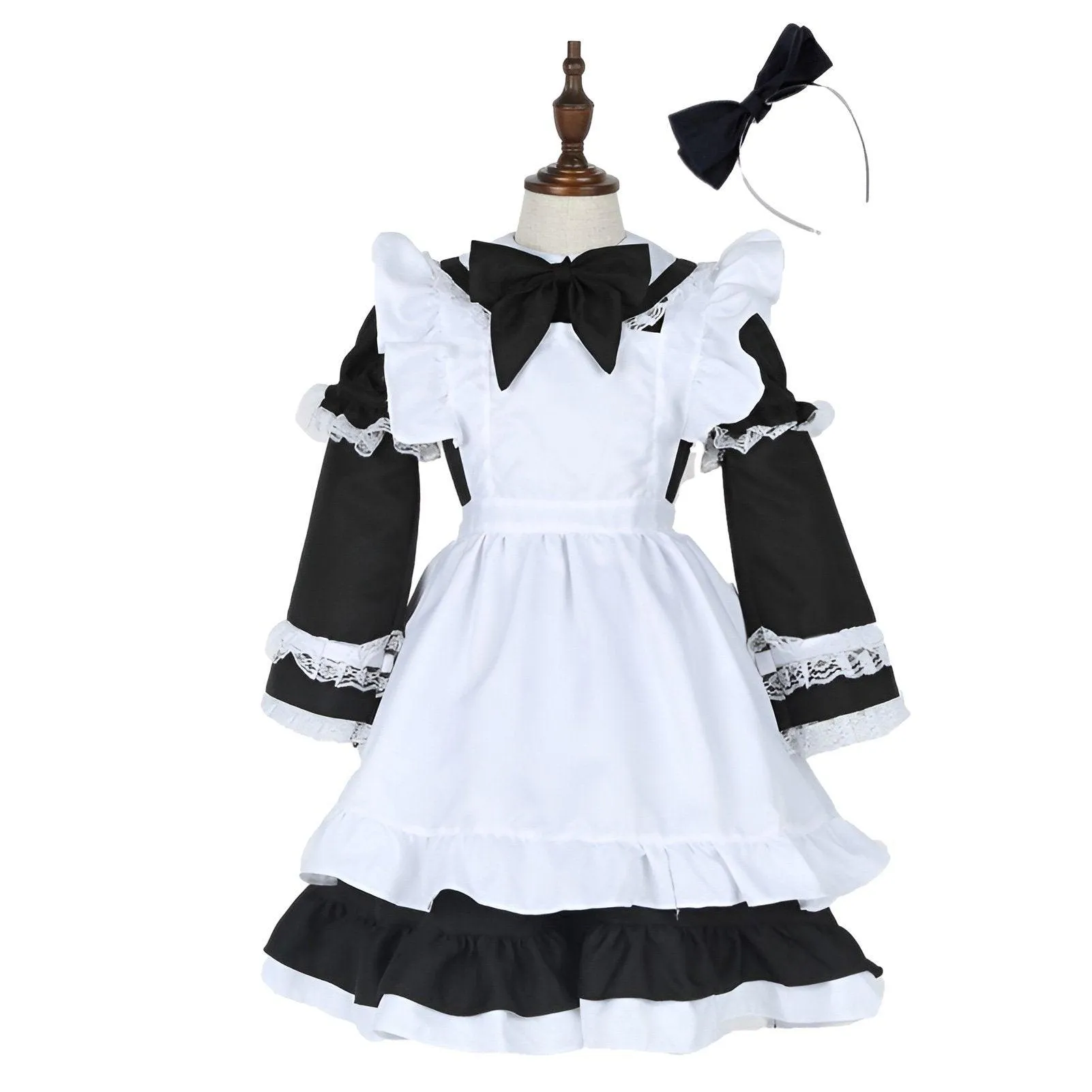 Alice in Wonderland Kids Costume Dress Black & White