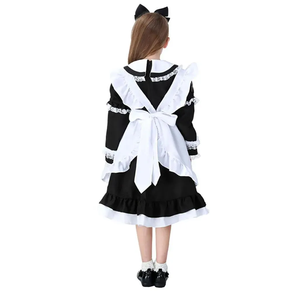 Alice in Wonderland Kids Costume Dress Black & White