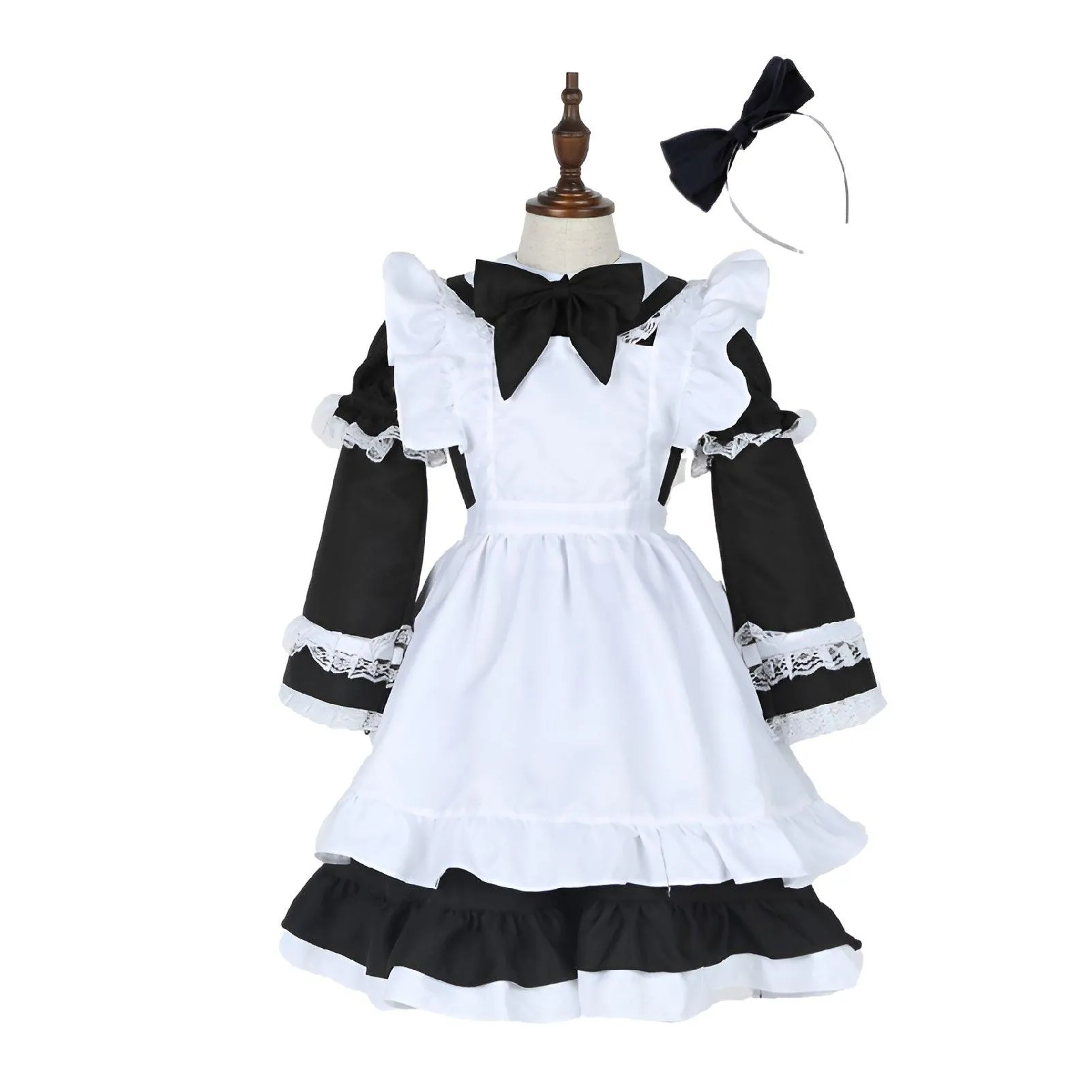 Alice in Wonderland Kids Costume Dress Black & White