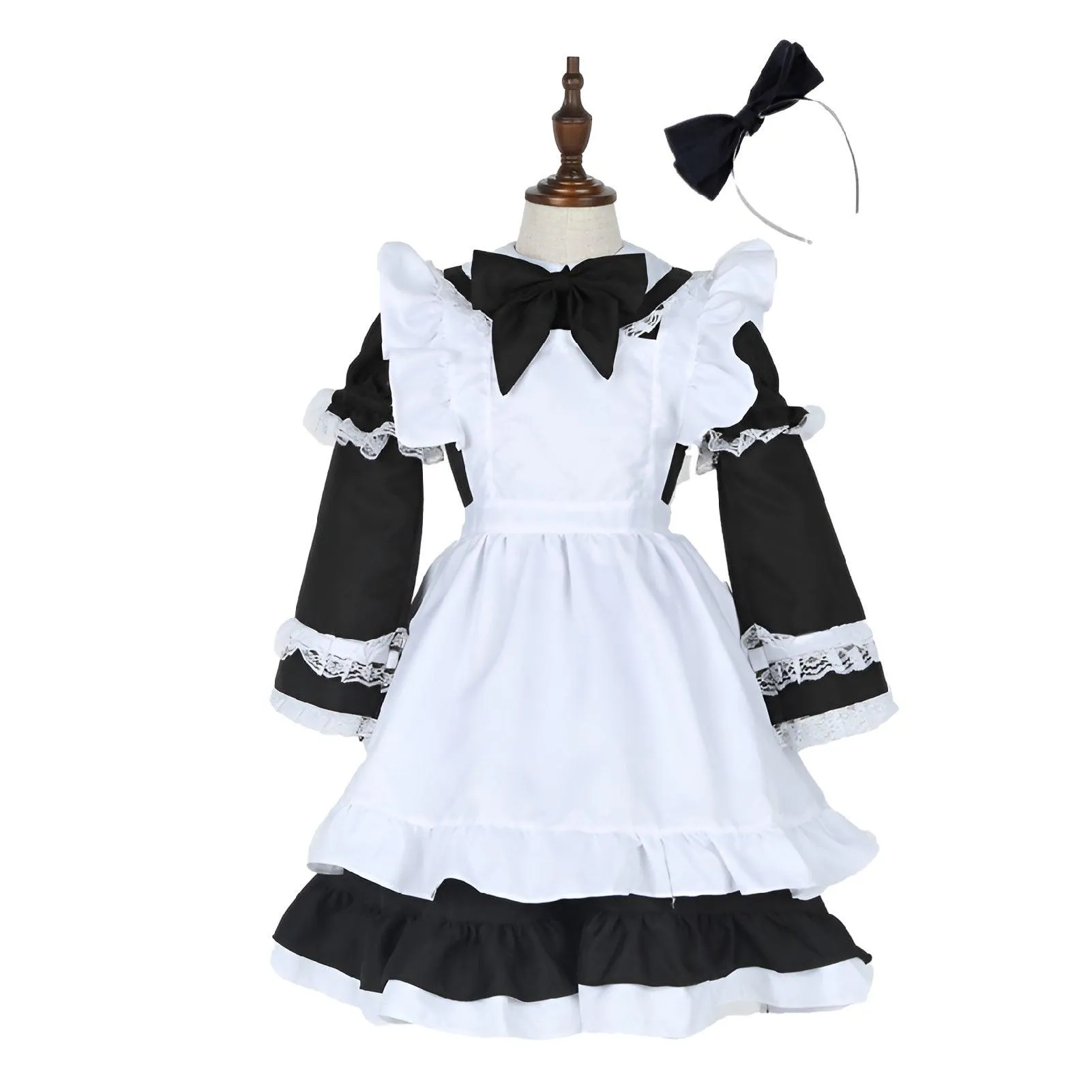 Alice in Wonderland Kids Costume Dress Black & White