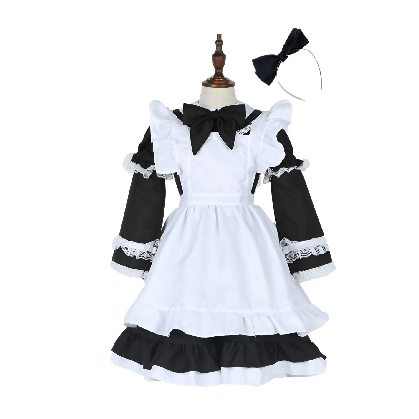 Alice in Wonderland Kids Costume Dress Black & White