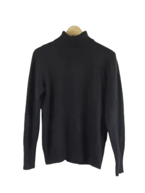 Amelius 'Manor' Black Knit Turtle Neck Jumper M | BNWT