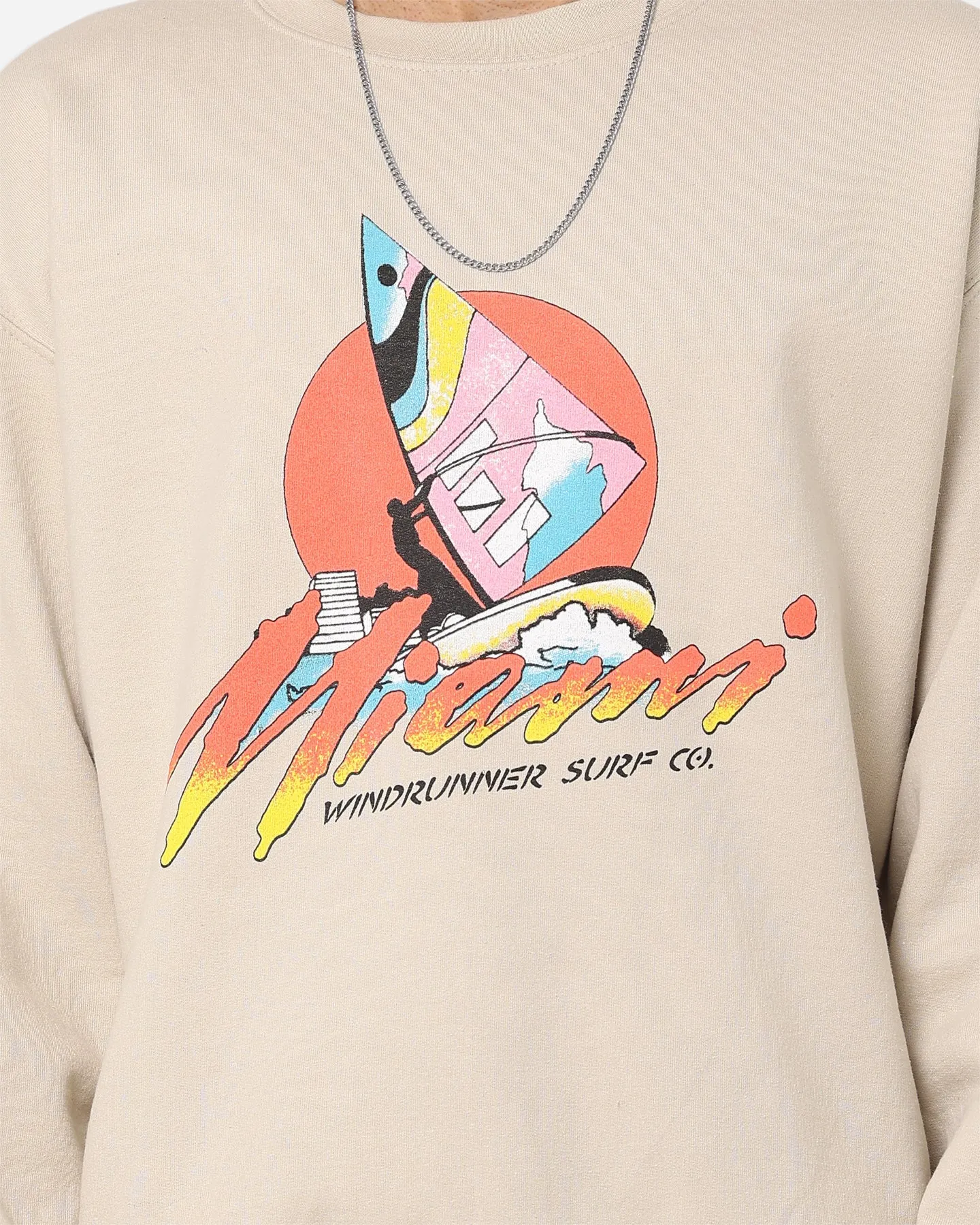 American Thrift Windrunners Surf Co Crewneck Sand