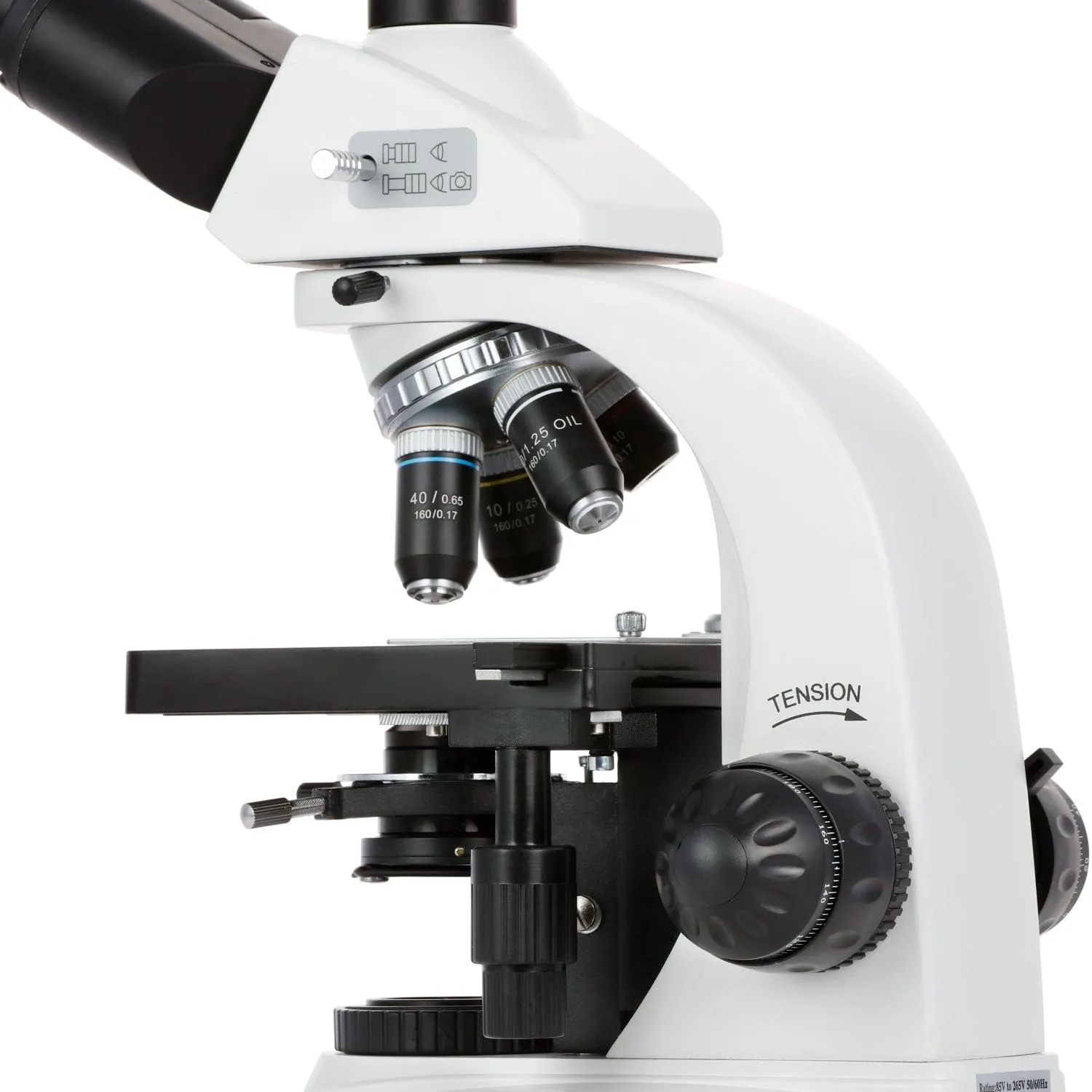 AmScope Outlet T530 Series Biological Compact Base Trinocular Compound Microscope with 20W Halogen Kohler Illumination, 3D Mechanical Stage and Optional Digital Microscope