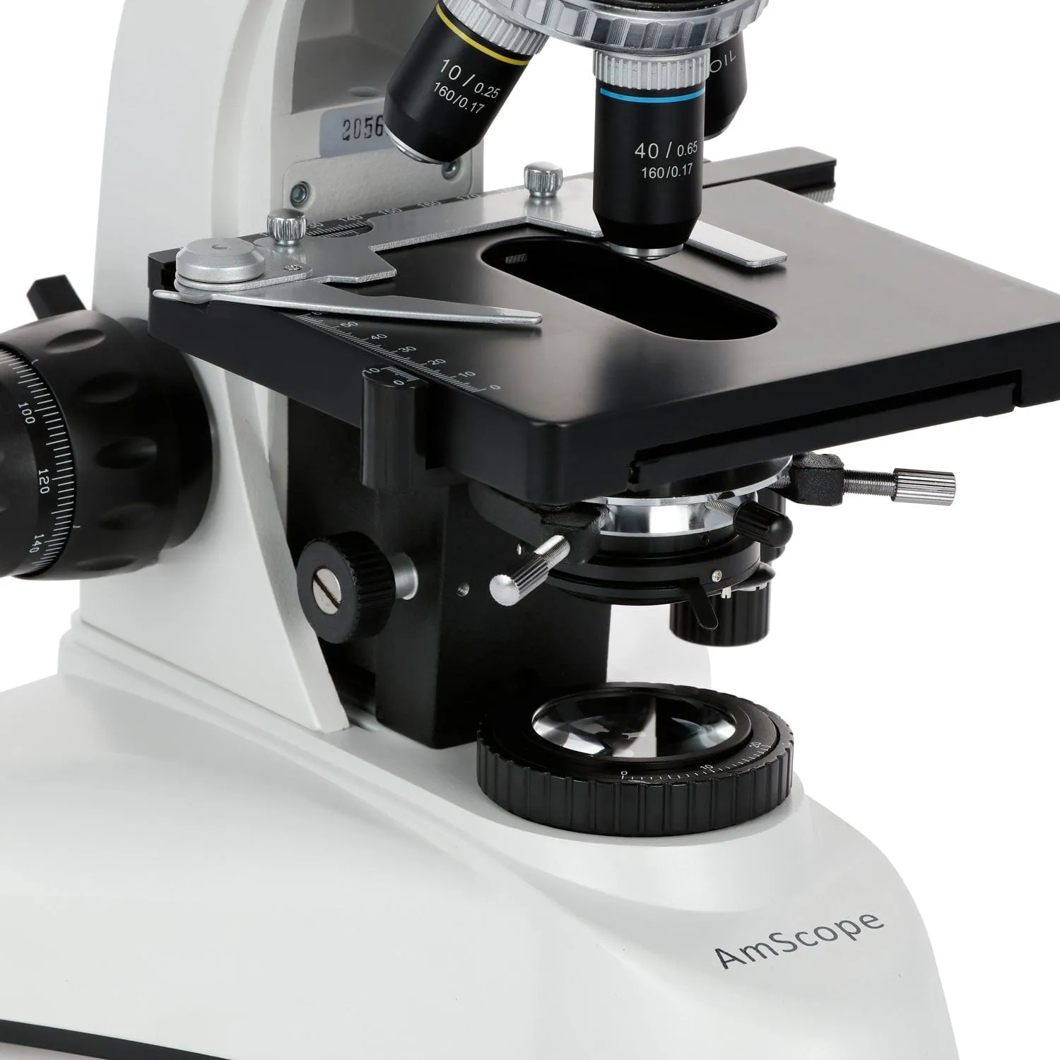 AmScope Outlet T530 Series Biological Compact Base Trinocular Compound Microscope with 20W Halogen Kohler Illumination, 3D Mechanical Stage and Optional Digital Microscope