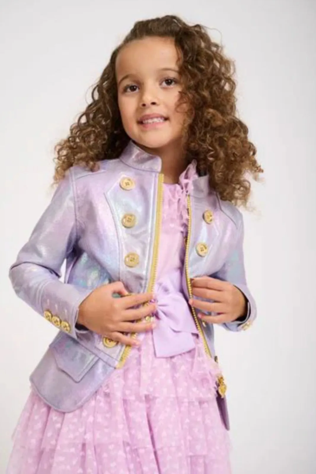 Angel's Face Girls Leanne Rainbow Iridescent Jacket