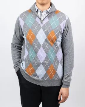 Argyle 1/4 Zip Sweater