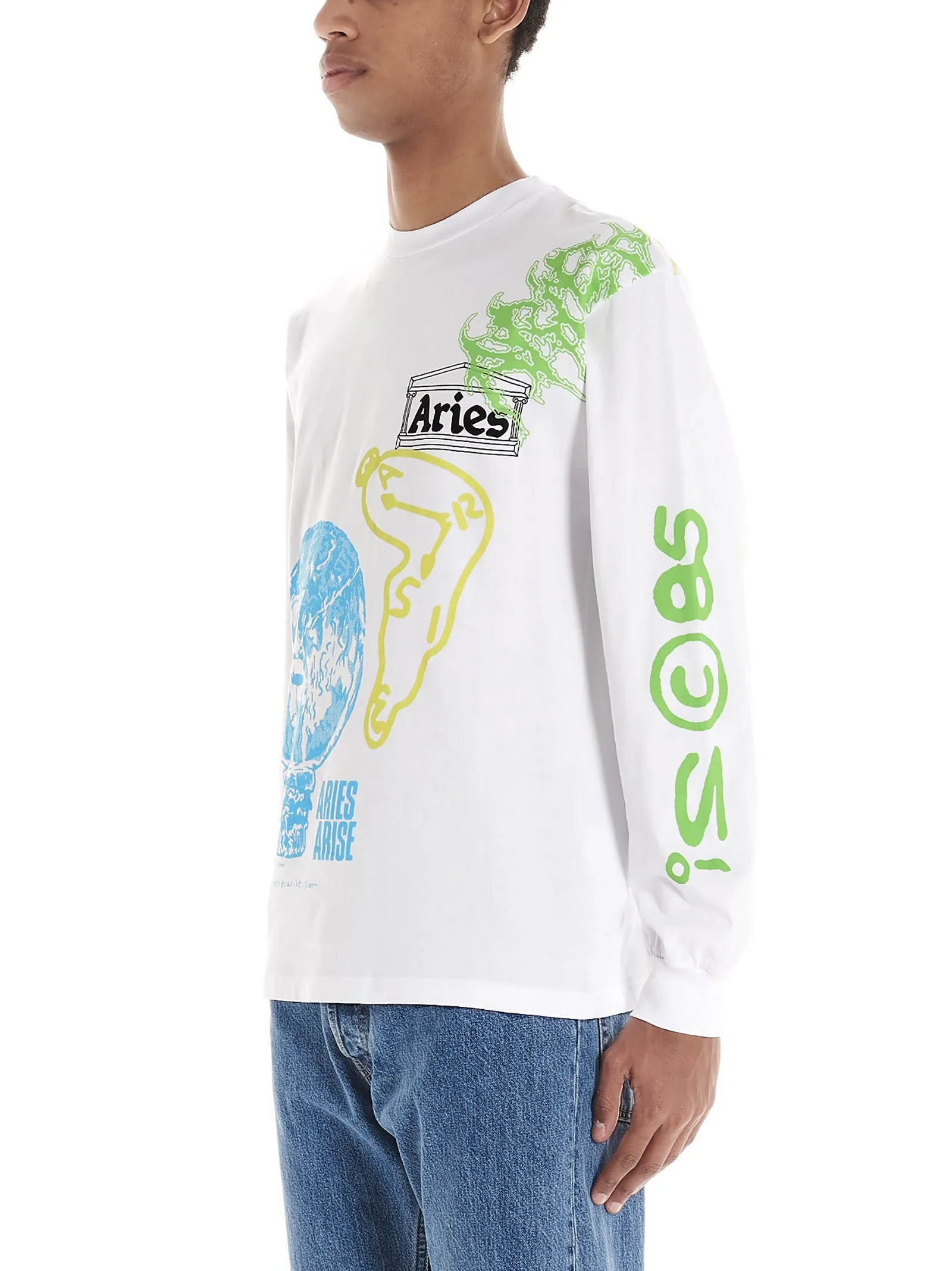 Aries Logo Intarsia Crewneck Jumper