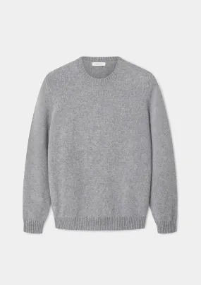 Ash Grey Cashmere Crew Neck Jumper