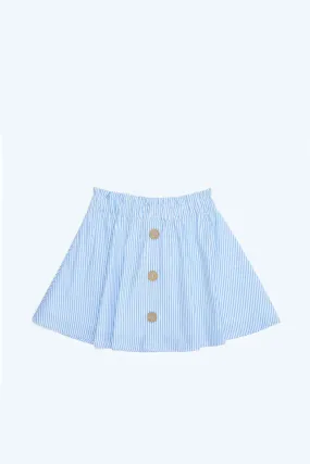 Baby Girls Blue Embellished Skirt