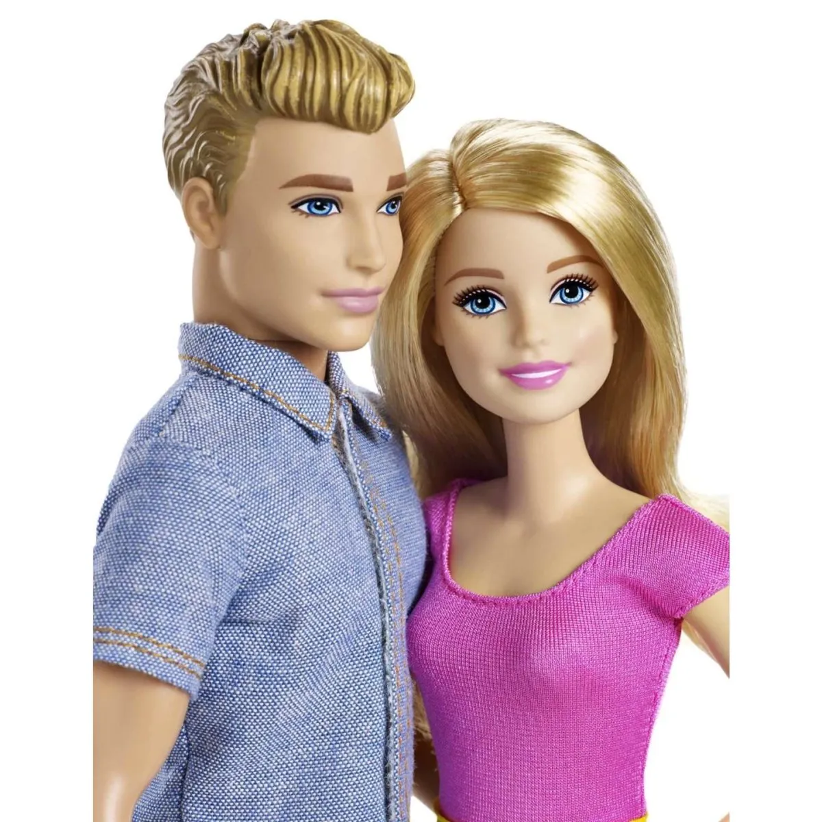 Barbie & Ken Doll with Blonde Hair and Colorful Clothes