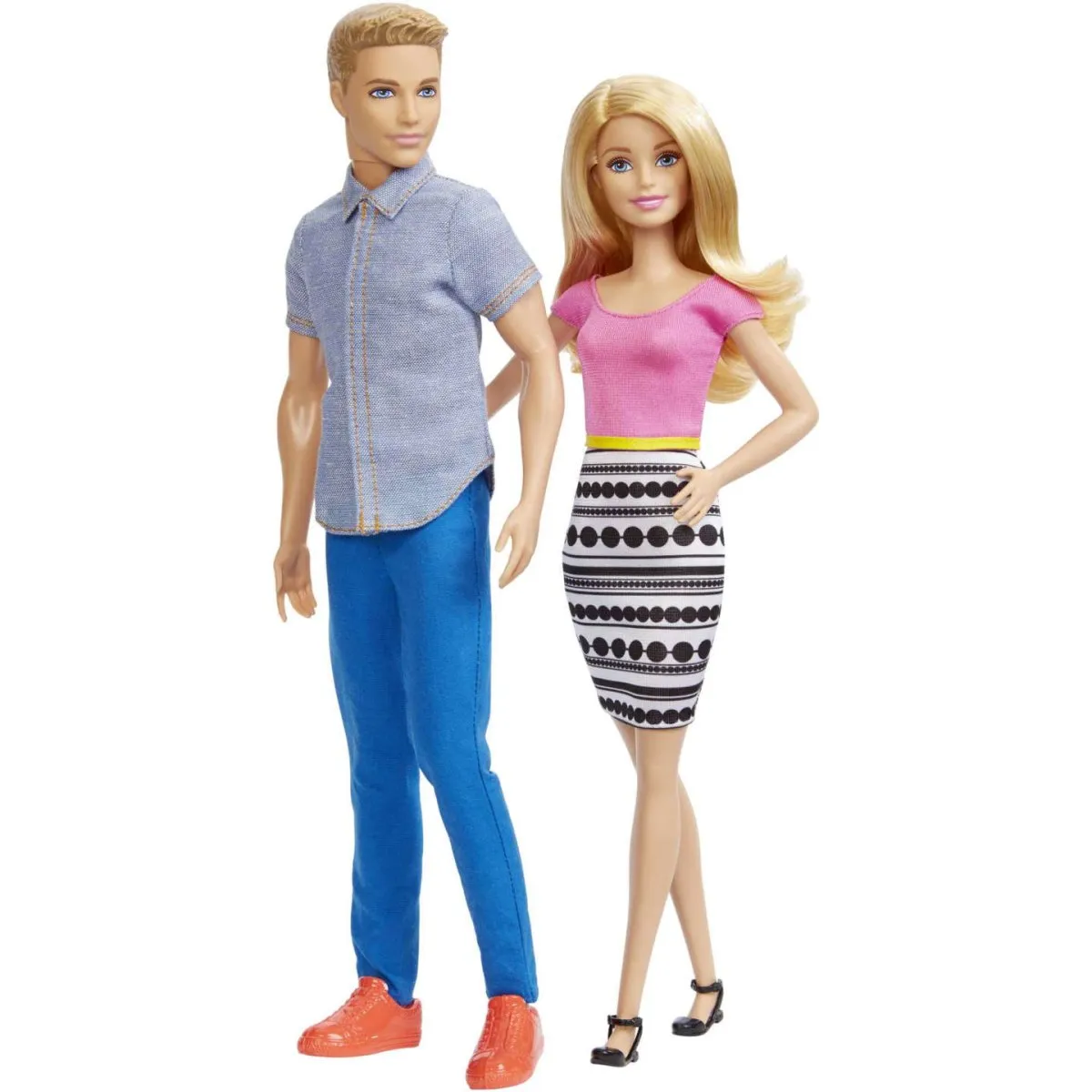 Barbie & Ken Doll with Blonde Hair and Colorful Clothes