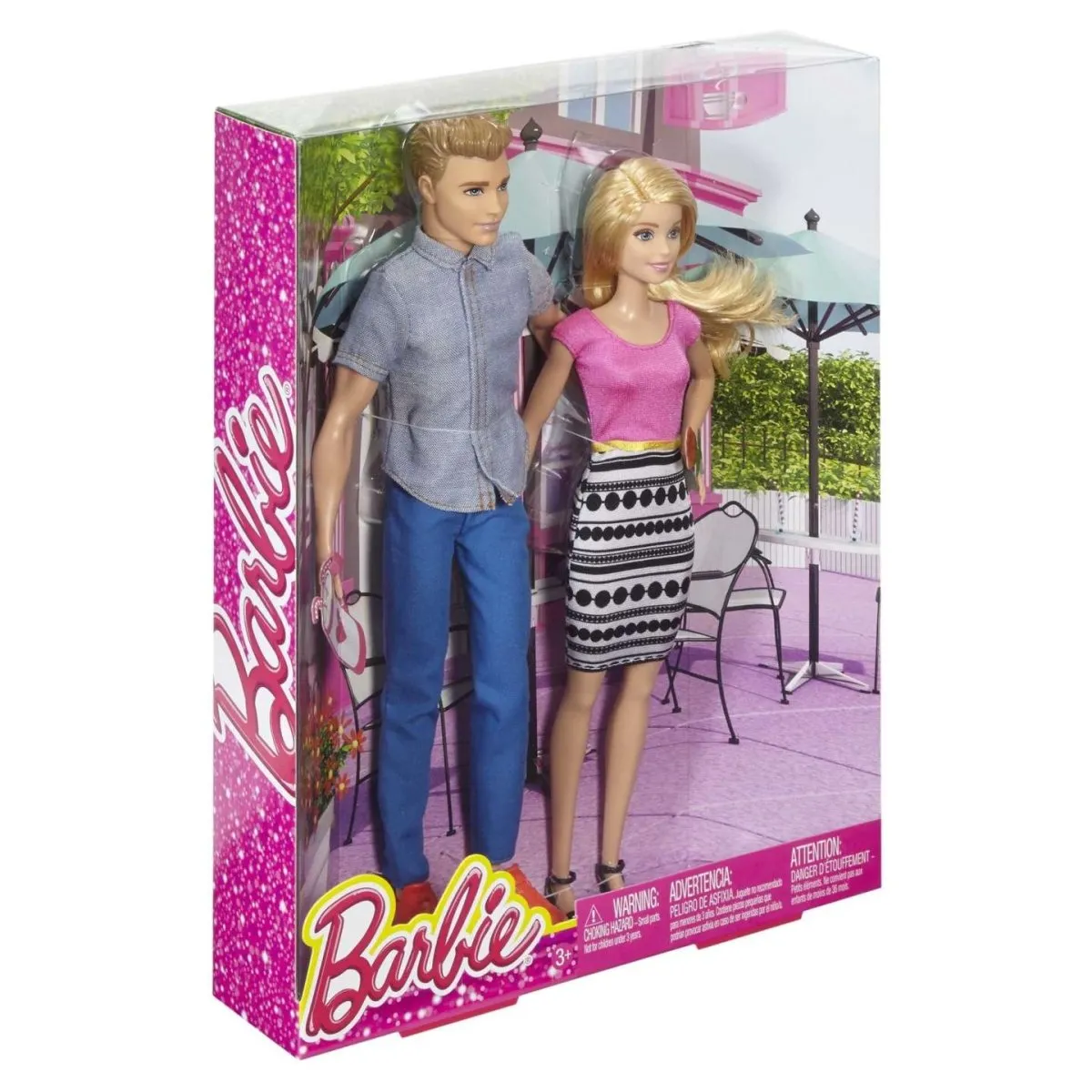 Barbie & Ken Doll with Blonde Hair and Colorful Clothes