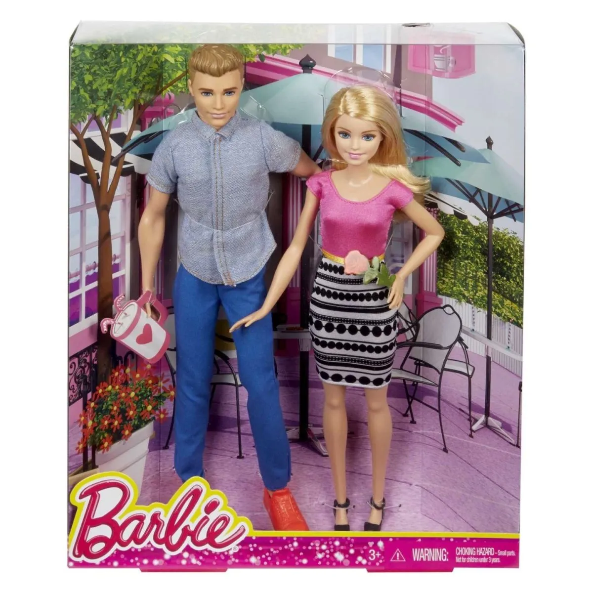 Barbie & Ken Doll with Blonde Hair and Colorful Clothes