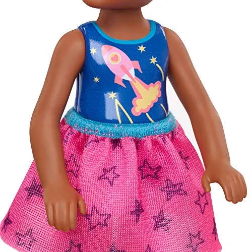 Barbie Club Chelsea Brunette Doll 6-inch with Space-Themed Graphic