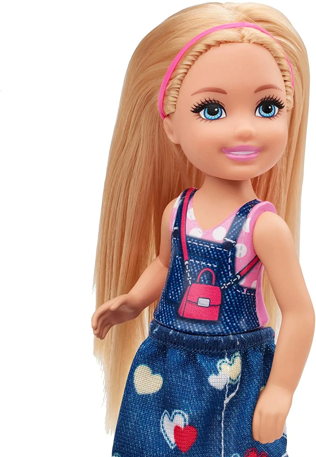 Barbie Club Chelsea Doll (6-inch Blonde) with Graphic Top and Jean Skirt