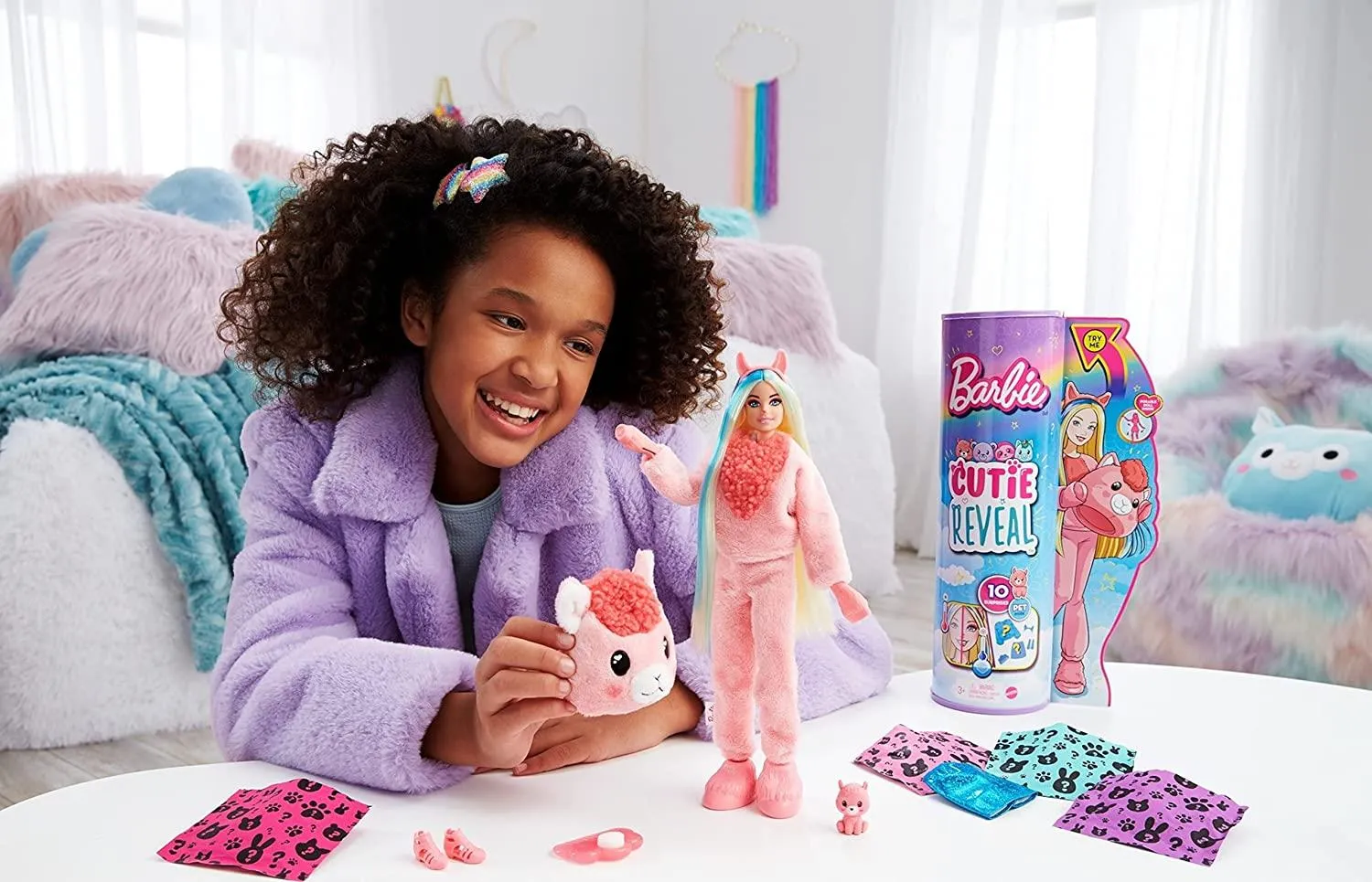 Barbie Cutie Reveal Doll with Llama Plush