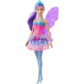 Barbie Dreamtopia Fairy Doll, 12-Inch, Purple Hair, With Wings And Tiara