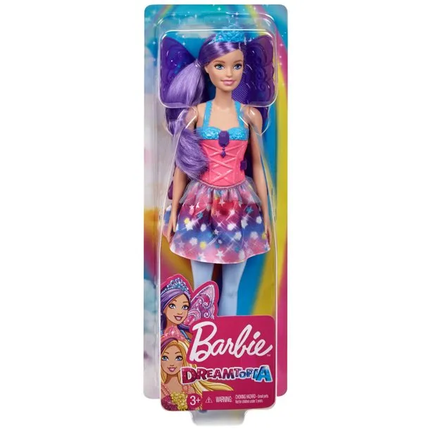 Barbie Dreamtopia Fairy Doll, 12-Inch, Purple Hair, With Wings And Tiara