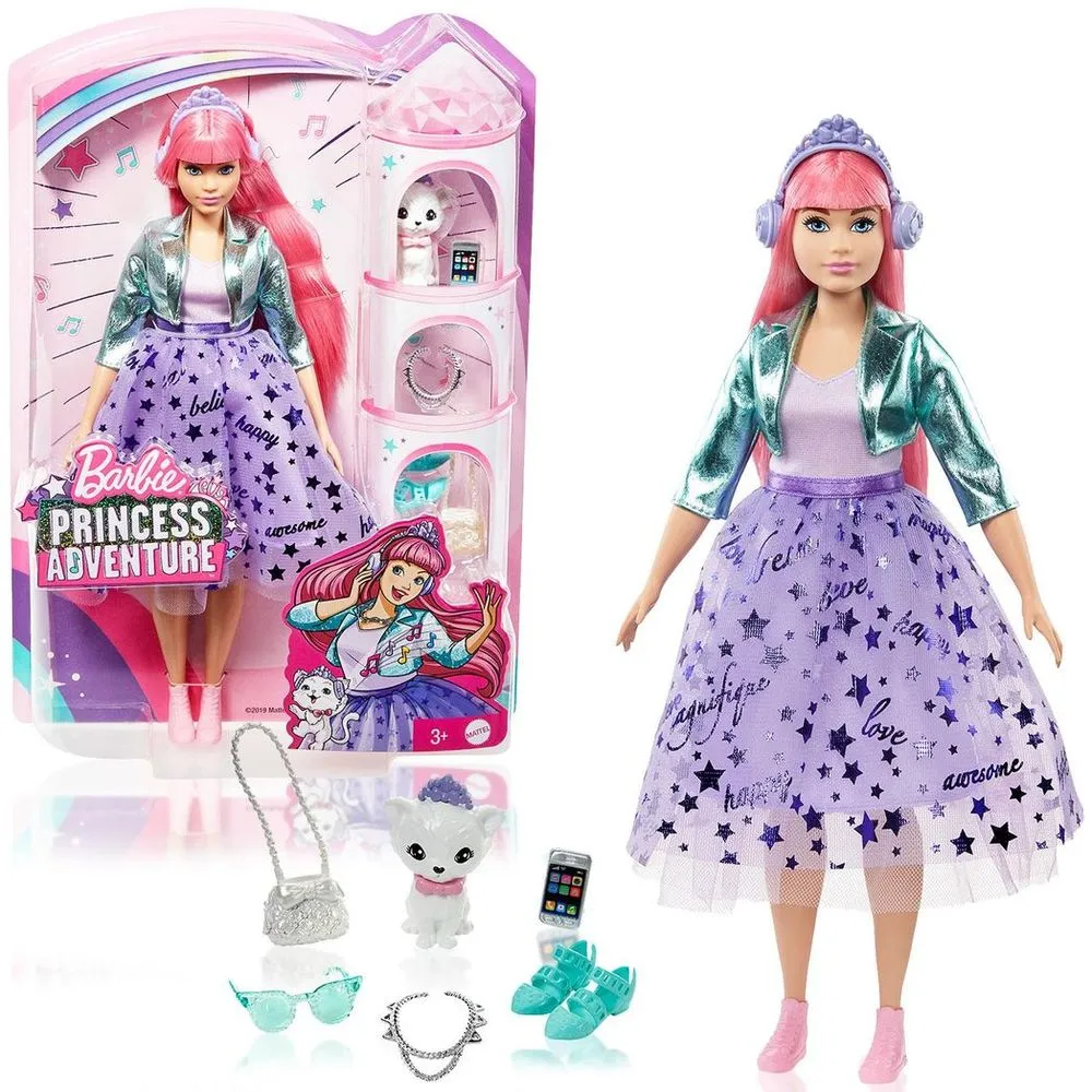 Barbie Princess Adventure Daisy Doll with Pet - Dream Big Playset!