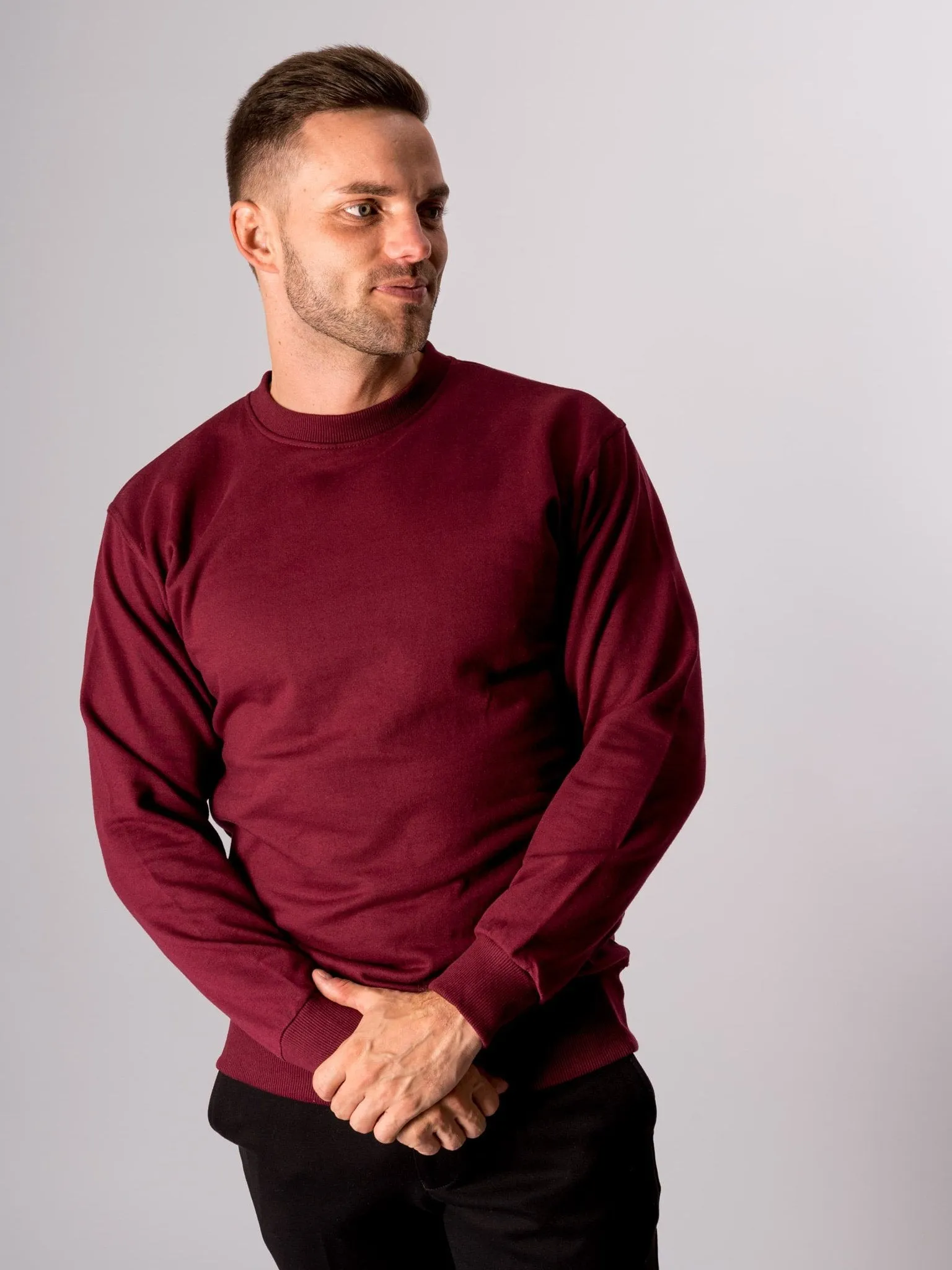 Basic Crewneck - Bordeaux Rød