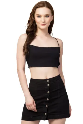 Basically Black Crop Top