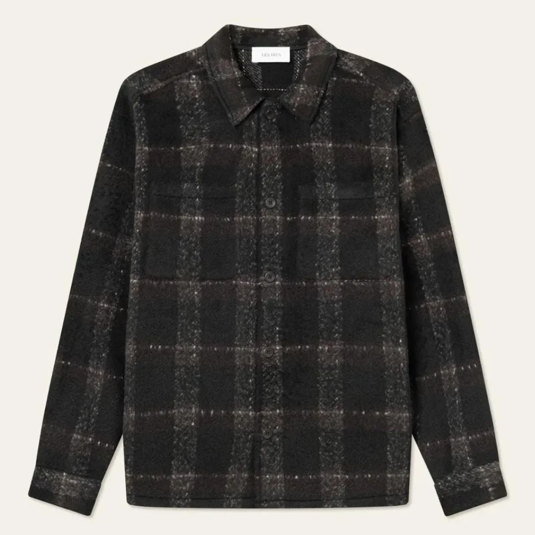 Black Charcoal Jayce Plaid Overshirt