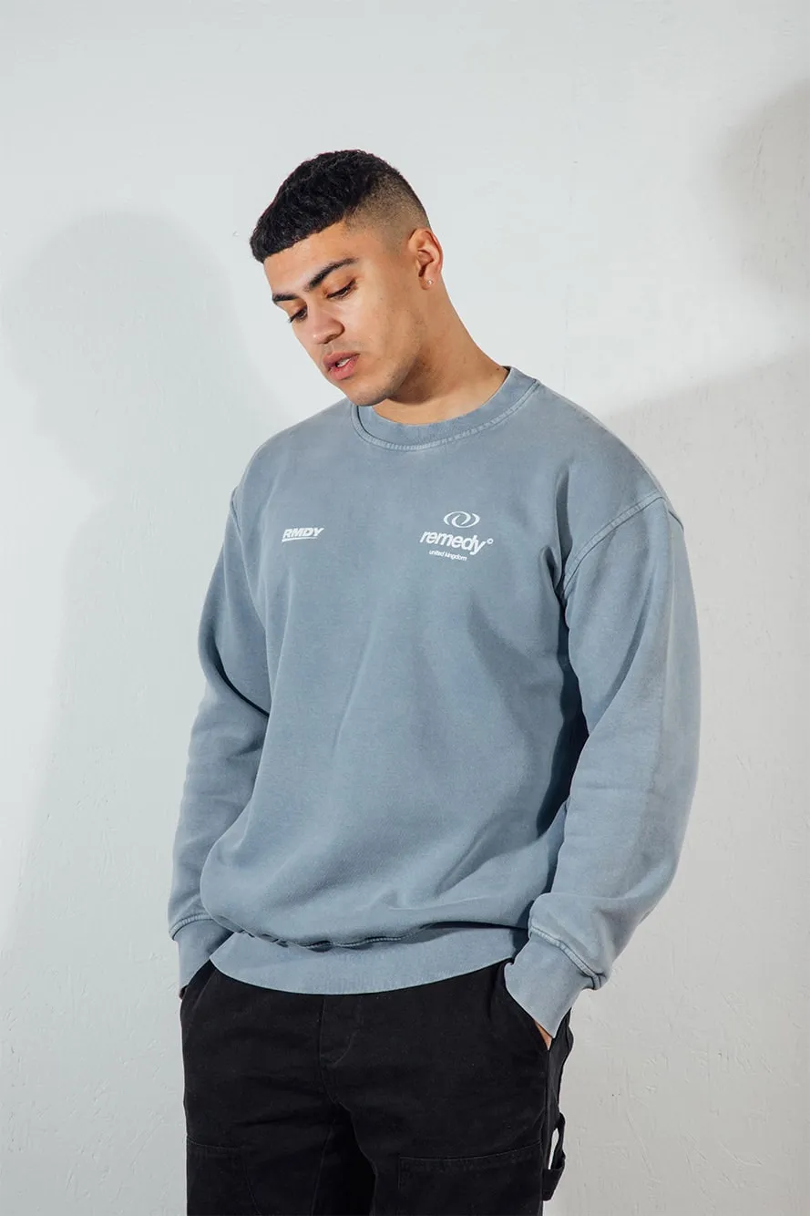 Blue Washed Remedy Studios Jumper