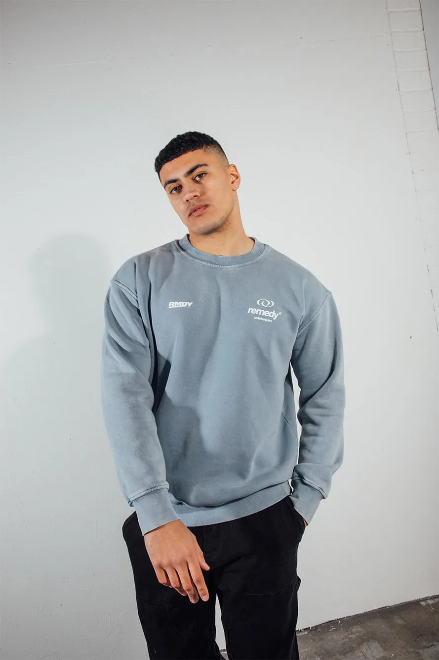 Blue Washed Remedy Studios Jumper