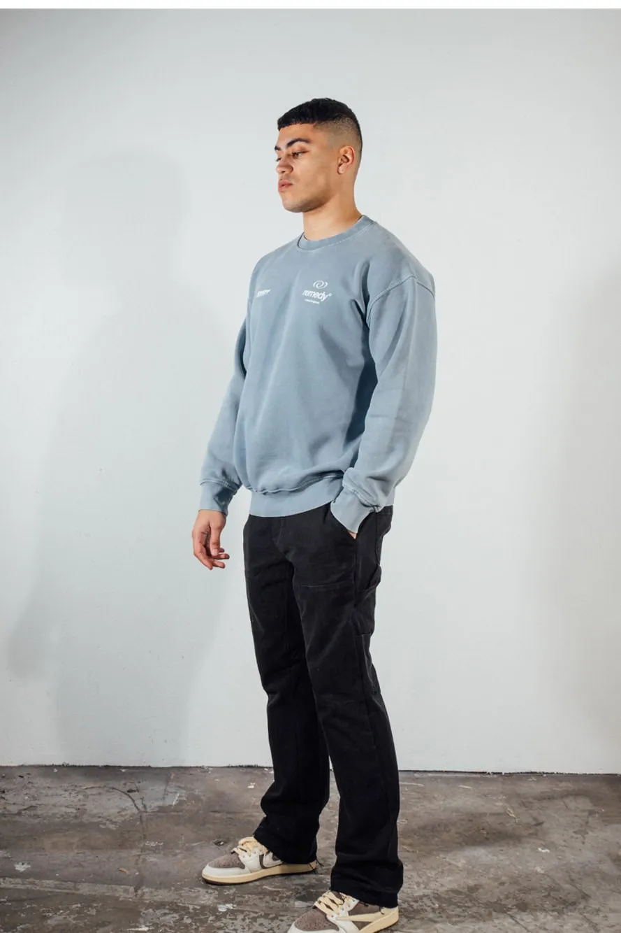 Blue Washed Remedy Studios Jumper