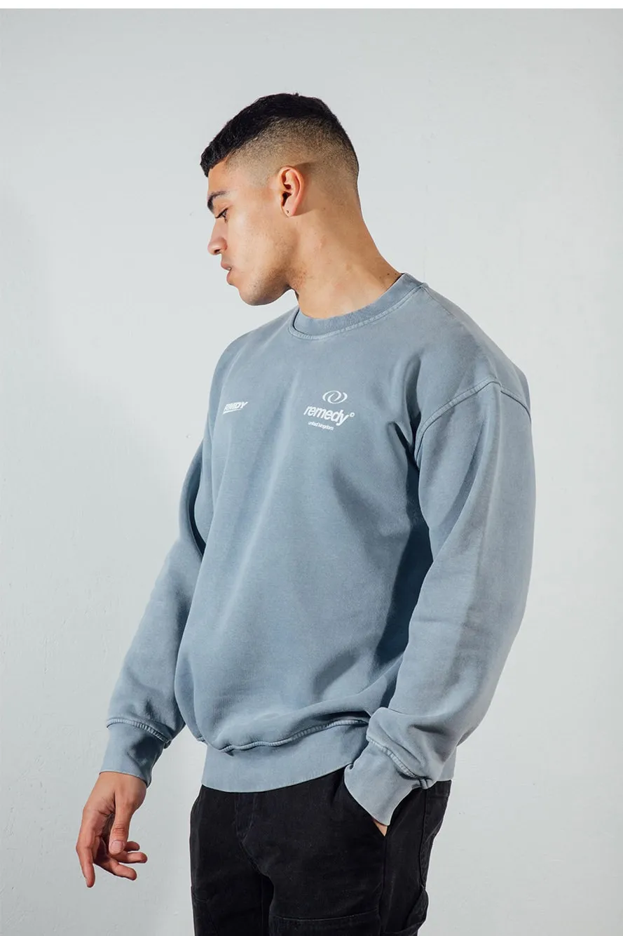 Blue Washed Remedy Studios Jumper