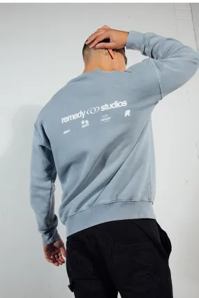 Blue Washed Remedy Studios Jumper