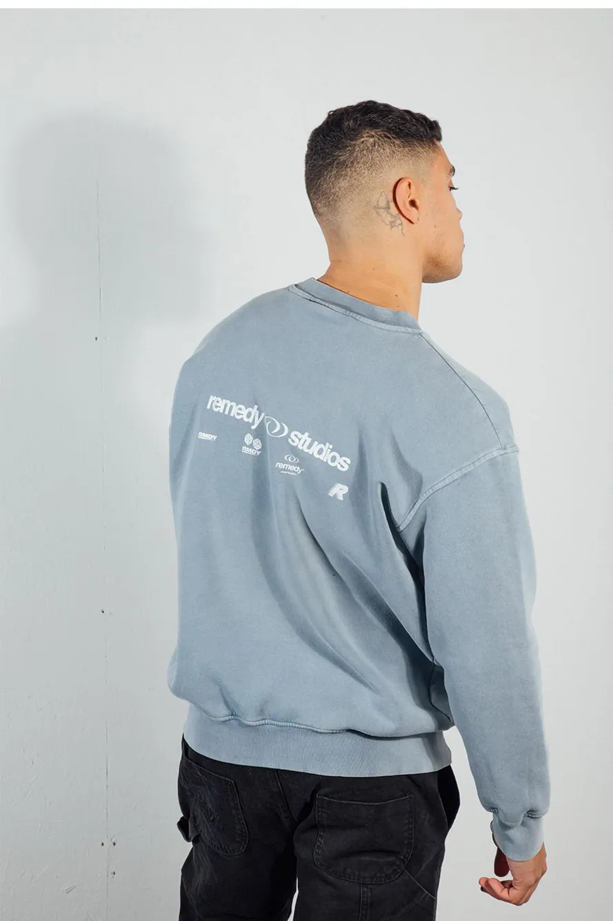 Blue Washed Remedy Studios Jumper