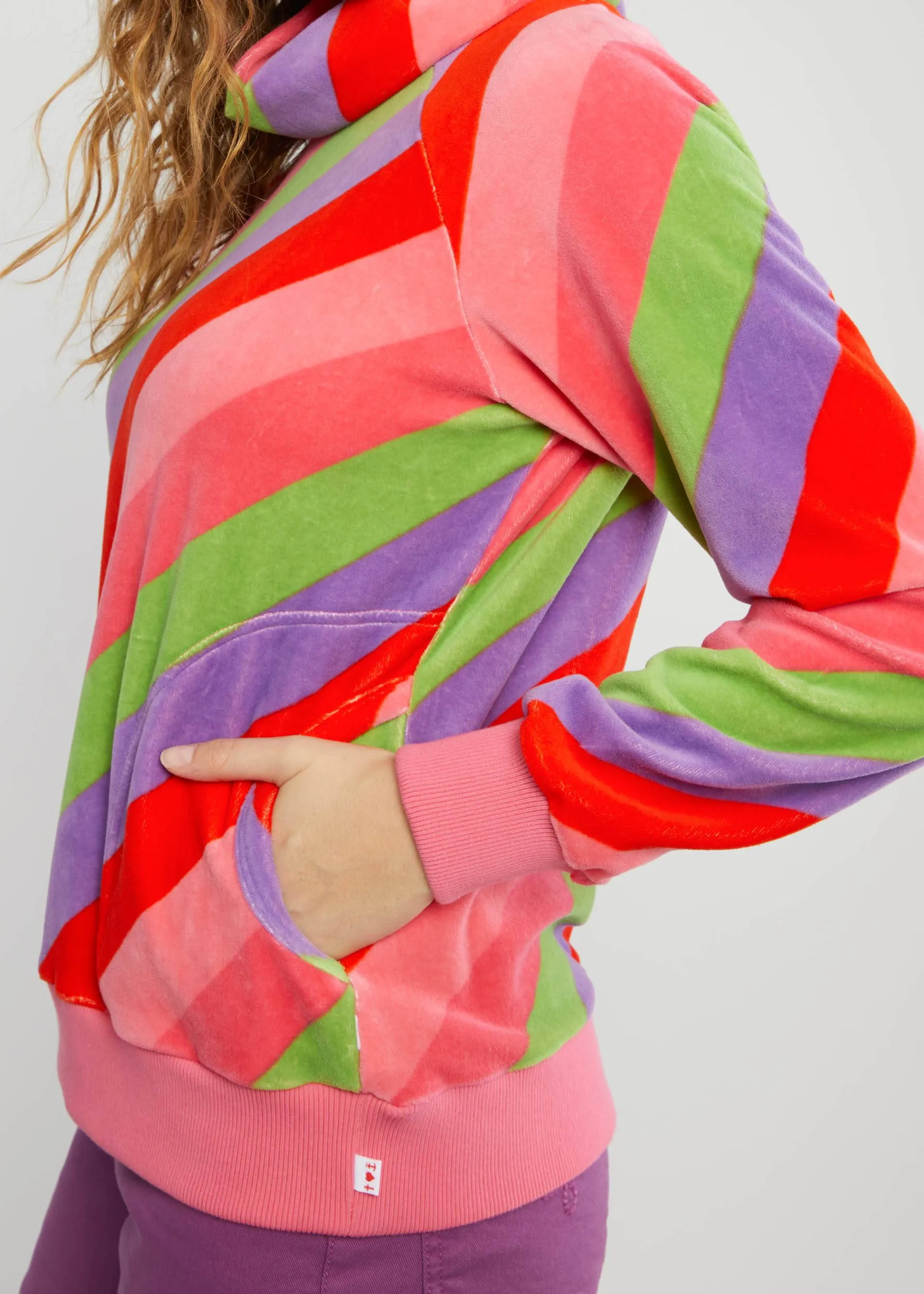 Blutsgeschwister Love and Justice Stripe Velvet Grand Mystic Sweater