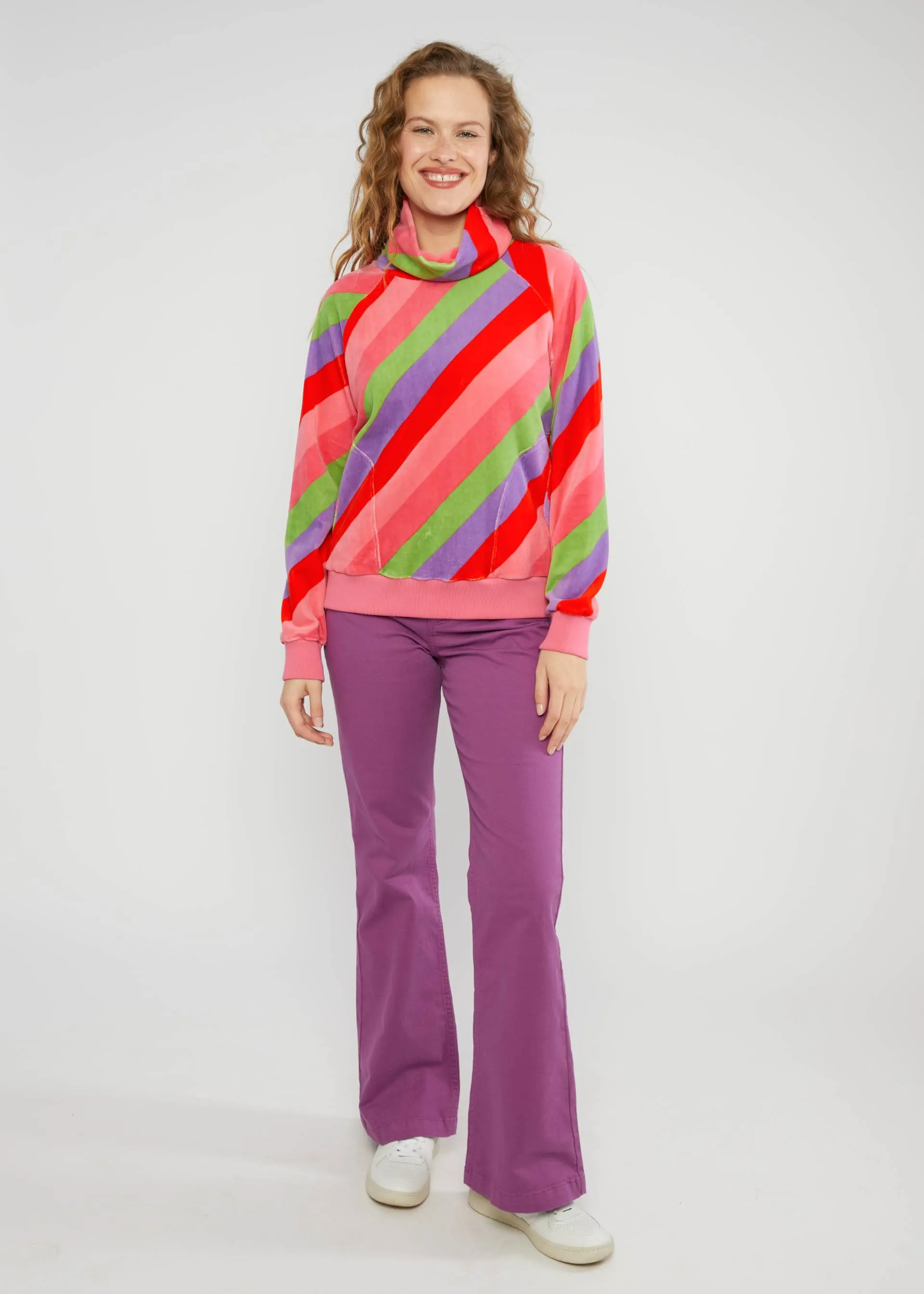 Blutsgeschwister Love and Justice Stripe Velvet Grand Mystic Sweater