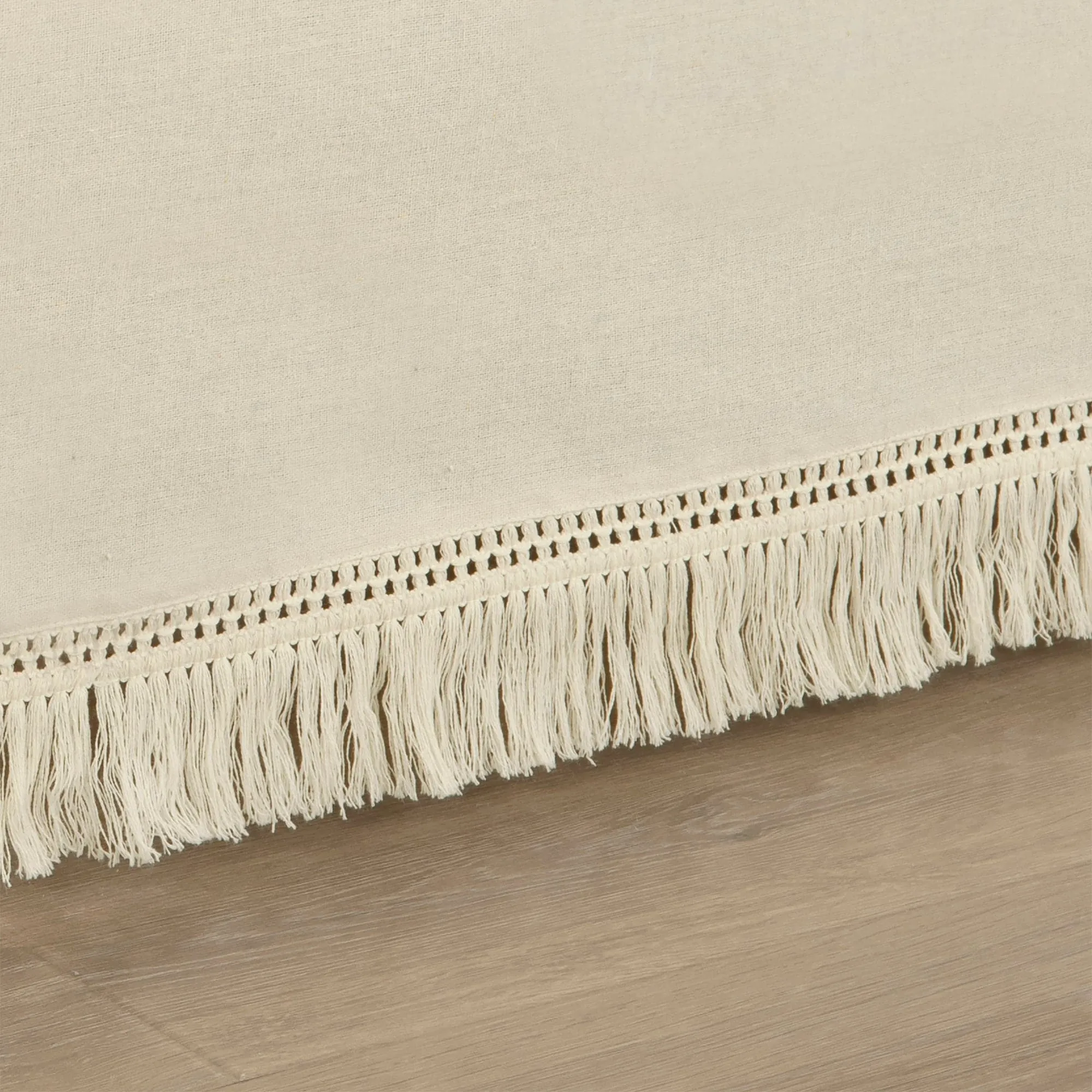 Boho Fringe 15-Inch Tailored Drop Easy Fit Bed Skirt