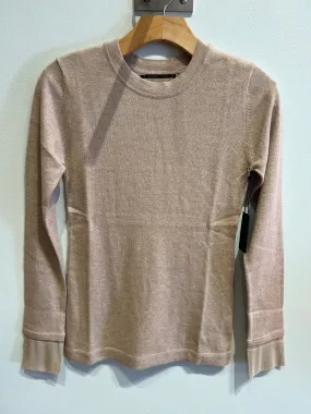 Brazeau Tricot - L/S Cotton Cashmere shirt in Toast