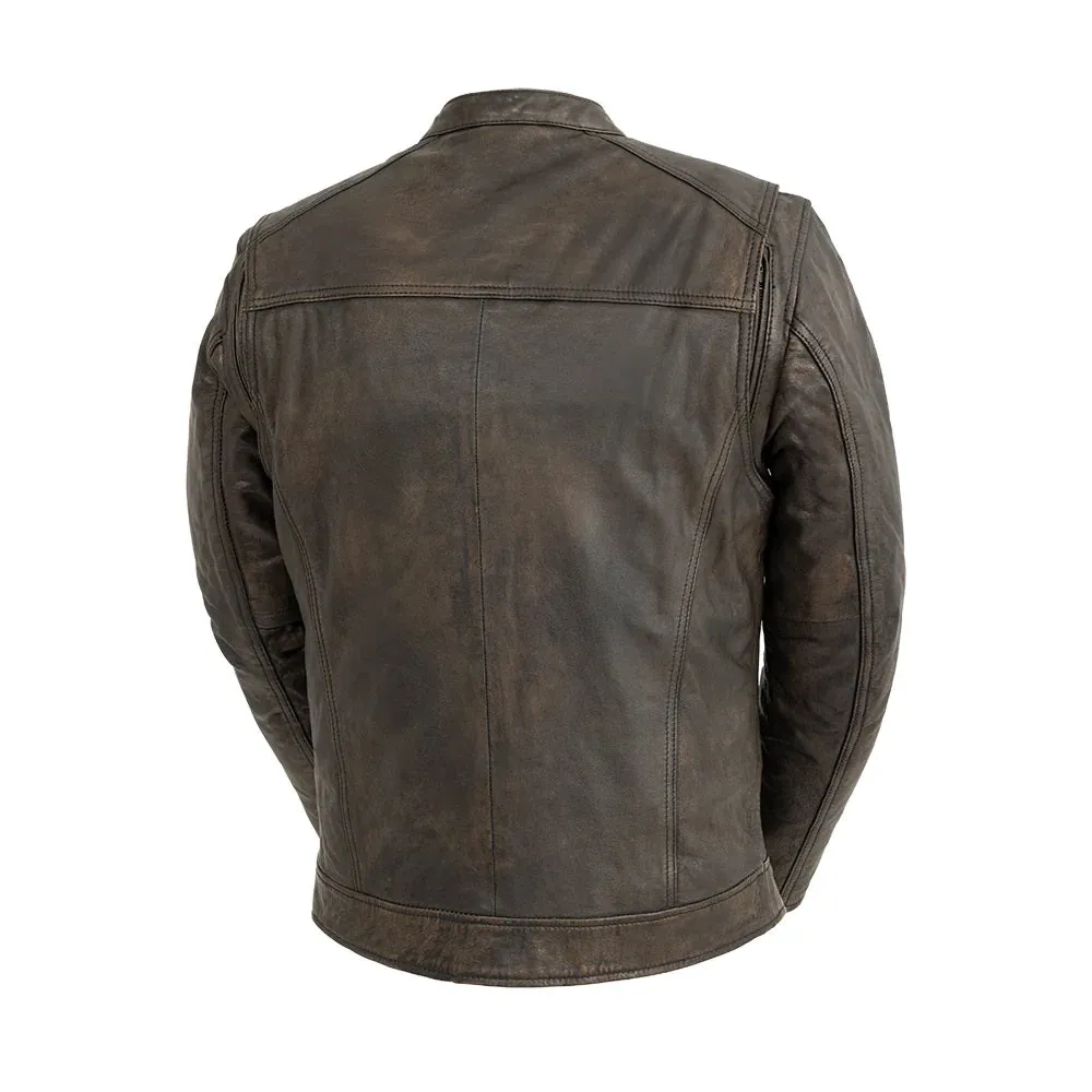 BROWN FIM253SDC | Hipster - Men's Motorcycle Leather Jacket