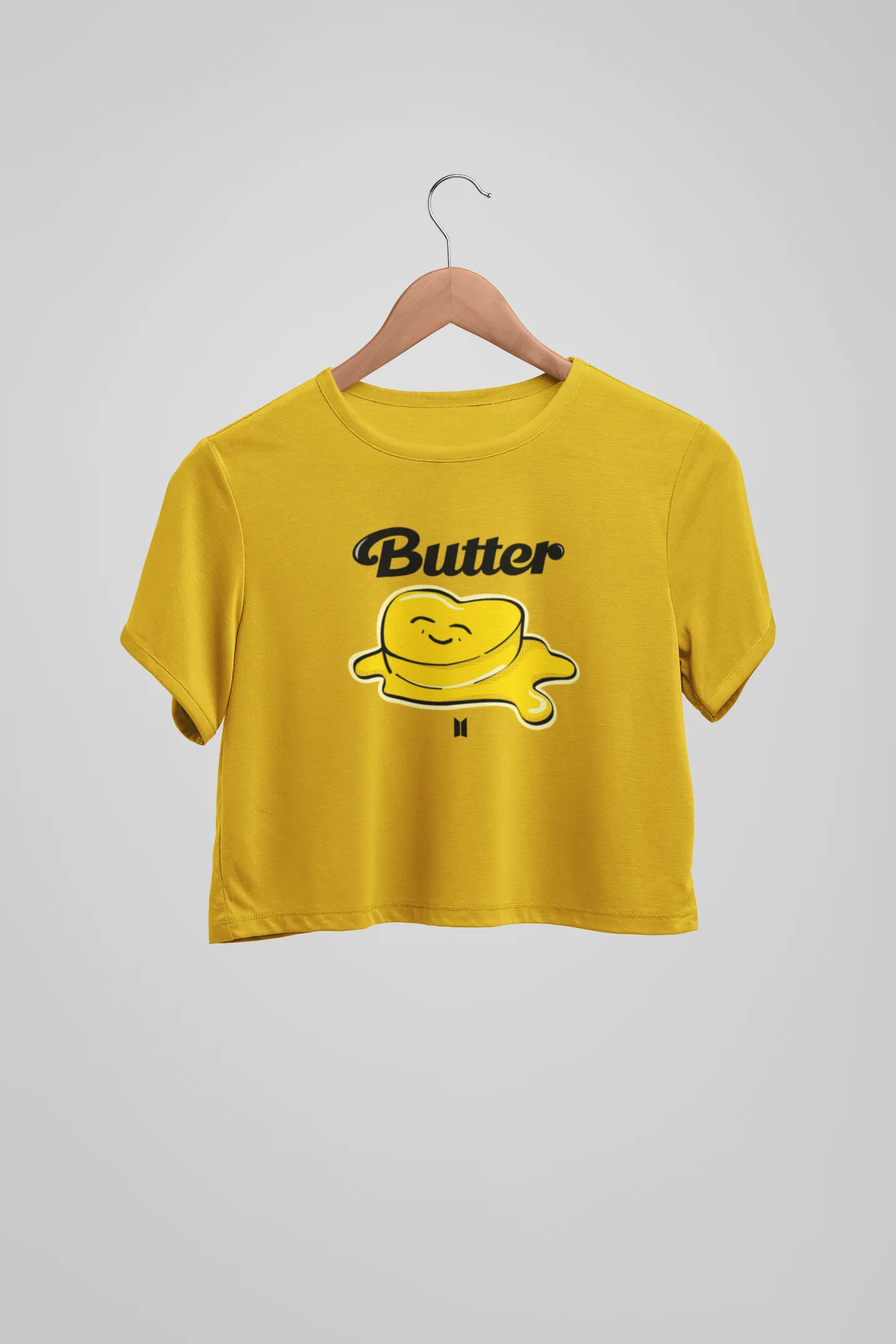 Butter : BTS-HALF-SLEEVE CROP TOPS