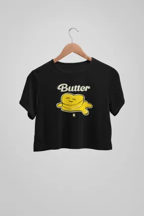 Butter : BTS-HALF-SLEEVE CROP TOPS