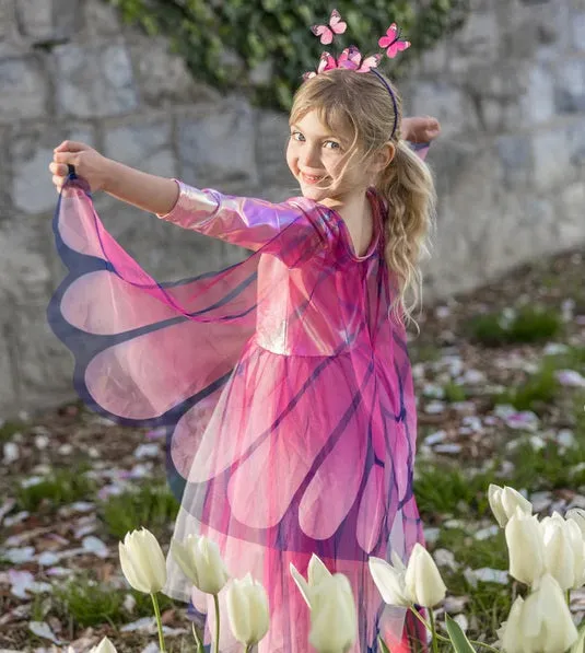 Butterfly Twirl Dress with Wings, Pink, Size 3-4