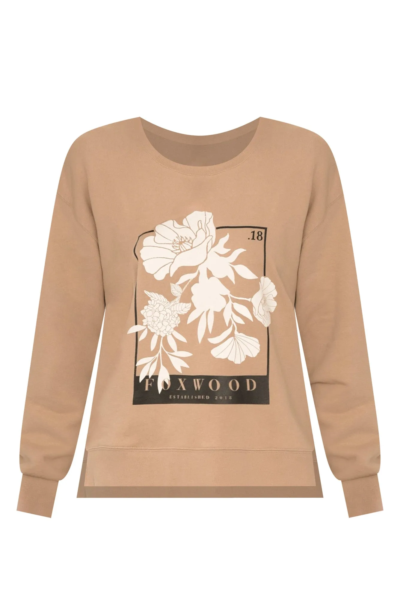 Carnation Tan Cotton Crew Jumper