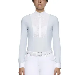 Cavalleria Toscana Perforated Bib and Collar Long Sleeve Shirt